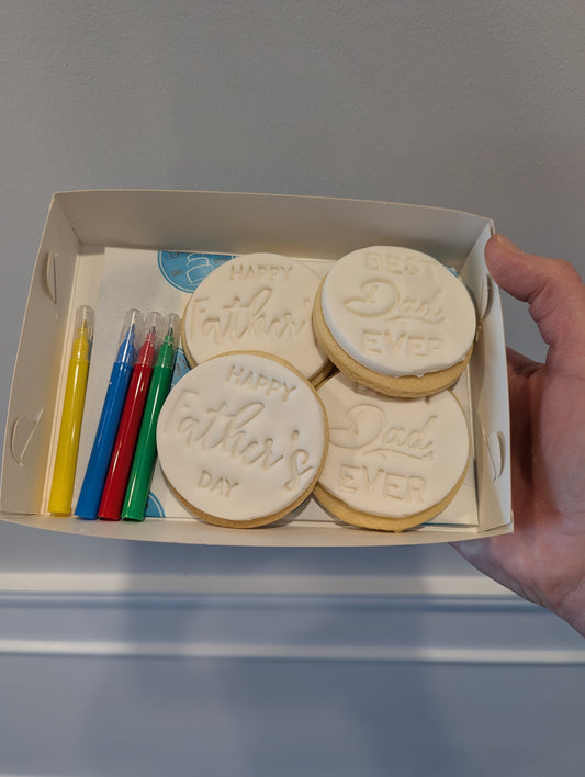 Father's day kids cookie colouring